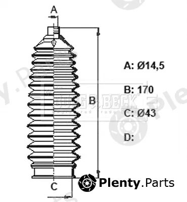 Borg & Beck BSG3436 — Bellow Kit, steering