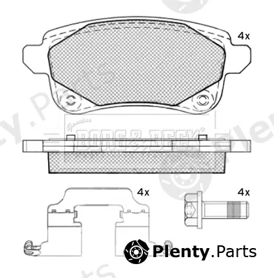 Borg & Beck BBP2539 — Brake Pad Set, disc brake