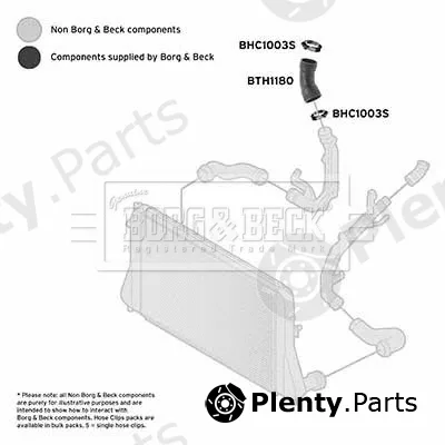 Borg & Beck BTH1180 — Charge Air Hose