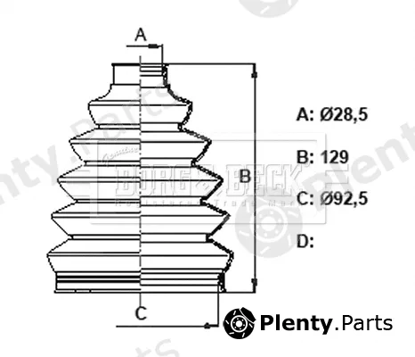 Borg & Beck BCB6395 — Bellow Kit, drive shaft