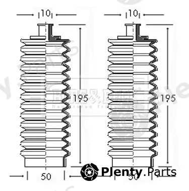 Borg & Beck BSG3028 — Bellow Kit, steering