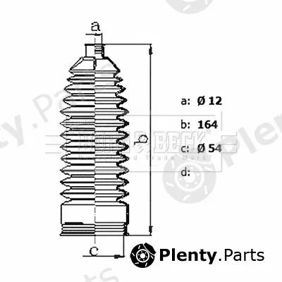 Borg & Beck BSG3481 — Bellow Kit, steering