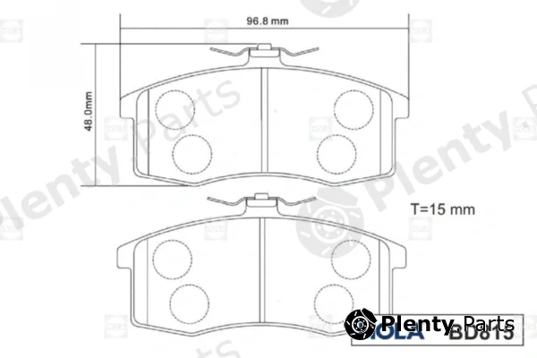 Hola BD815 — Brake Pad Set, disc brake