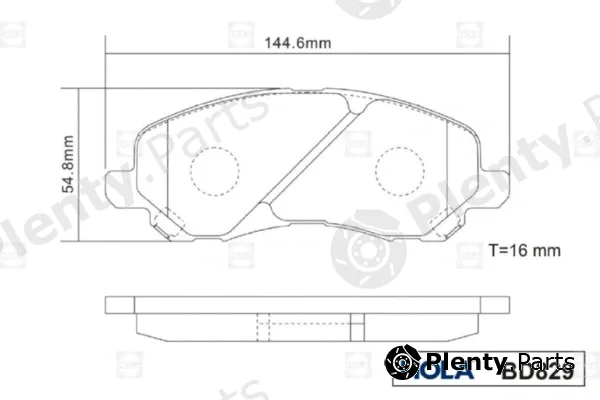 Hola BD829 — Brake Pad Set, disc brake