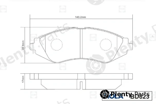 Hola BD823 — Brake Pad Set, disc brake