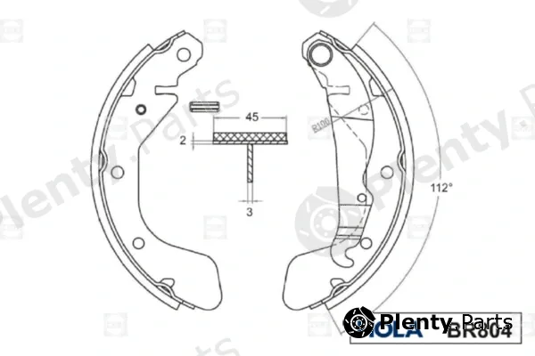 Hola BR804 — Brake Shoe Set