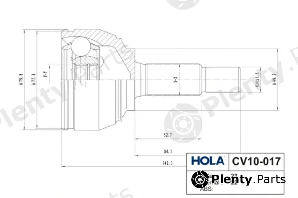Hola CV10-017 — Joint Kit, drive shaft