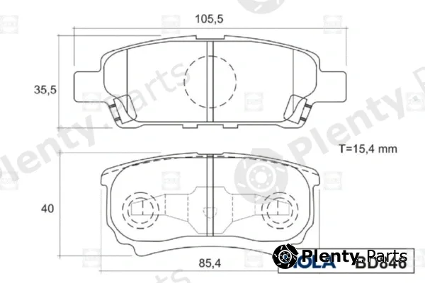 Hola BD846 — Brake Pad Set, disc brake