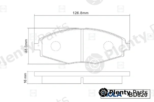 Hola BD820 — Brake Pad Set, disc brake