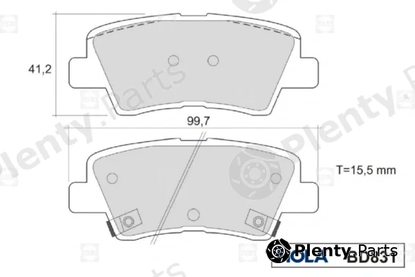 Hola BD831 — Brake Pad Set, disc brake