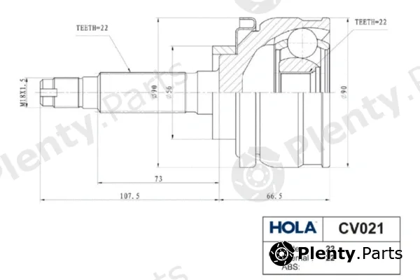 Hola CV021 — Joint Kit, drive shaft