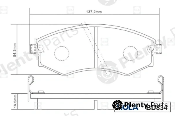 Hola BD834 — Brake Pad Set, disc brake