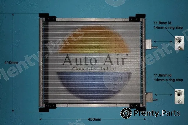 Auto Air Gloucester 16-1128 — Condenser, air conditioning