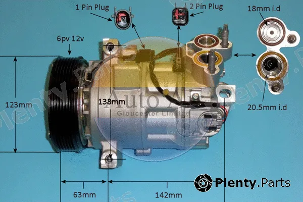 Auto Air Gloucester 14-2088P — Compressor, air conditioning