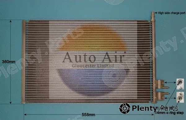 Auto Air Gloucester 16-1338 — Condenser, air conditioning