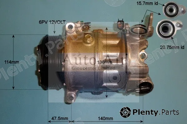 Auto Air Gloucester 14-2067P — Compressor, air conditioning