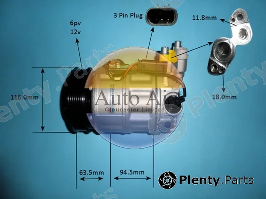 Auto Air Gloucester 14-9725P — Compressor, air conditioning