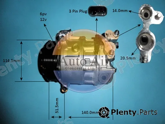 Auto Air Gloucester 14-1769 — Compressor, air conditioning