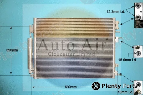 Auto Air Gloucester 16-9818 — Condenser, air conditioning