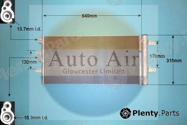 Auto Air Gloucester 16-8925 — Condenser, air conditioning