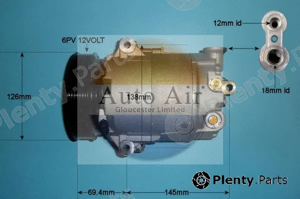 Auto Air Gloucester 14-2074P — Compressor, air conditioning