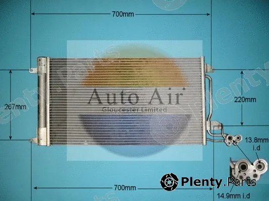 Auto Air Gloucester 16-9007 — Condenser, air conditioning