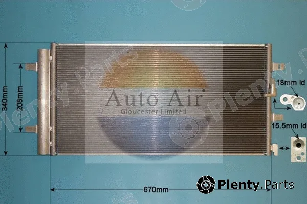 Auto Air Gloucester 16-9821 — Condenser, air conditioning