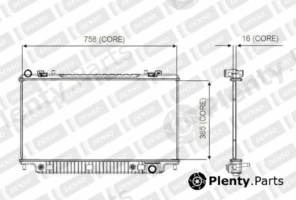 Denso-Au A221-A349 — Radiator, engine cooling