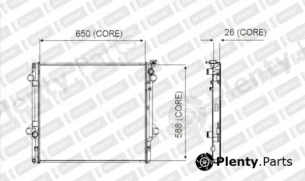 Denso-Au A221-A332 — Radiator, engine cooling