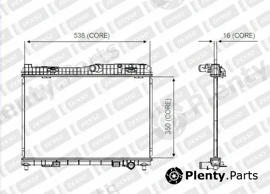 Denso-Au A221-A380 — Radiator, engine cooling