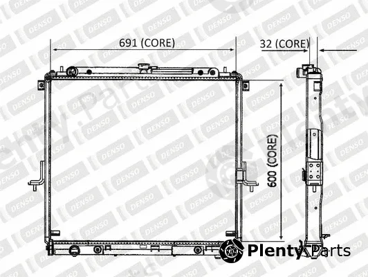 Denso-Au A221-A354 — Radiator, engine cooling