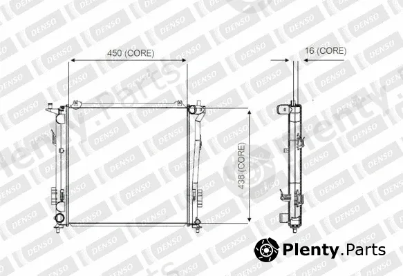 Denso-Au A221-A351 — Radiator, engine cooling