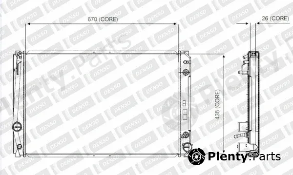 Denso-Au A221-A334 — Radiator, engine cooling