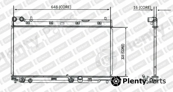 Denso-Au A221-A381 — Radiator, engine cooling