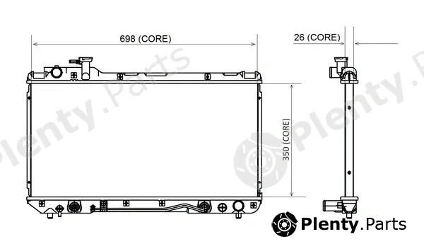 Denso-Au A221-A396 — Radiator, engine cooling