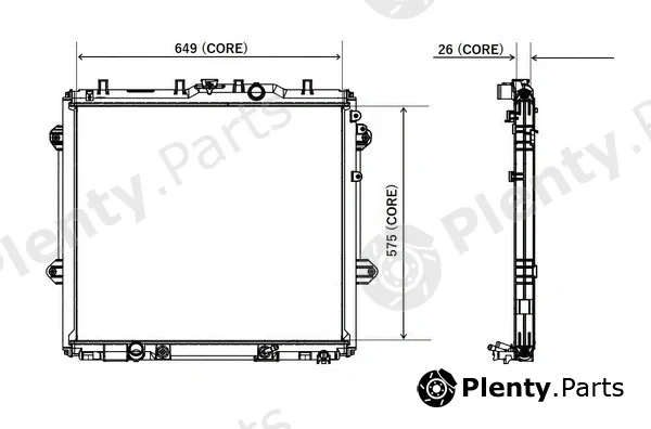 Denso-Au A221-A403 — Radiator, engine cooling