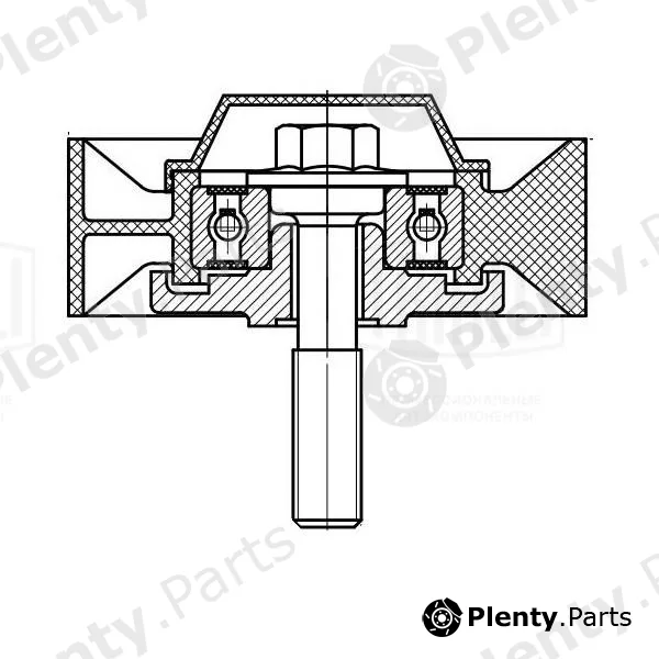 Trialli CM5105 — Deflection/Guide Pulley, V-ribbed belt