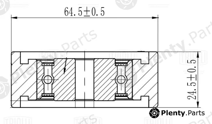 Trialli CM5781 — Deflection/Guide Pulley, V-ribbed belt