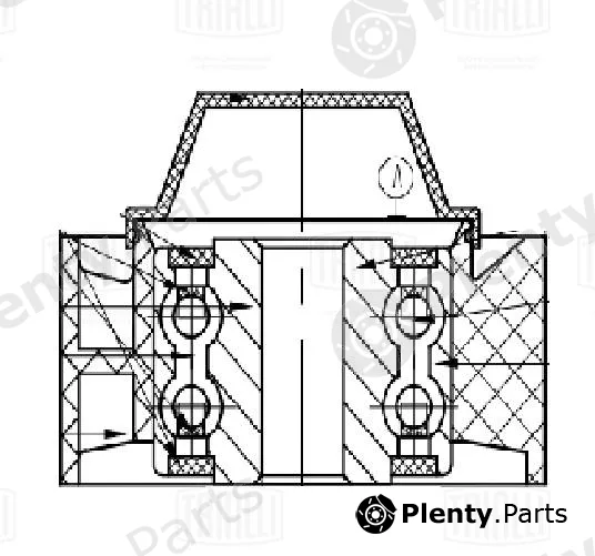 Trialli CM5745 — Deflection/Guide Pulley, V-ribbed belt