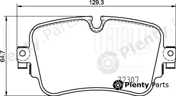 Trialli PF4476 — Brake Pad Set, disc brake