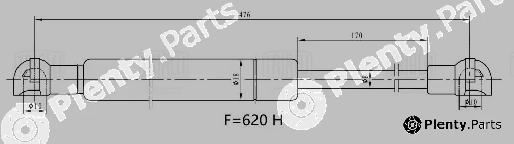 Trialli GS0920 — Gas Spring, boot/cargo area