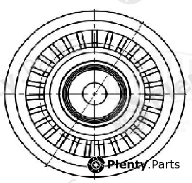 Trialli CM5624 — Deflection/Guide Pulley, V-ribbed belt