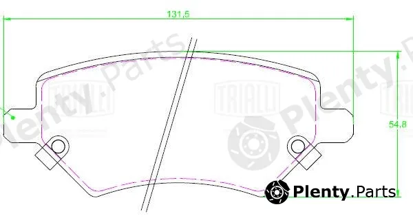 Trialli PF2310 — Brake Pad Set, disc brake