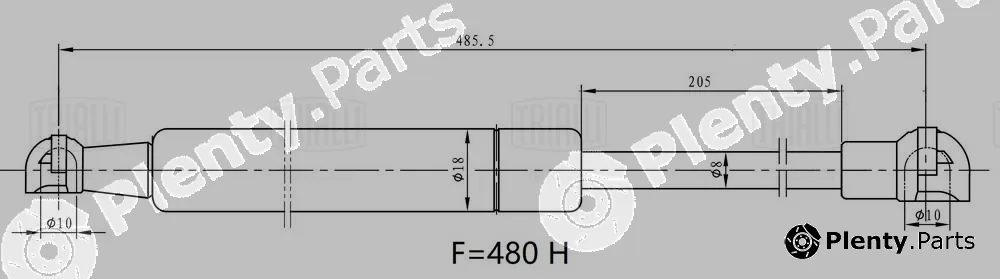 Trialli GS0109 — Gas Spring, boot/cargo area