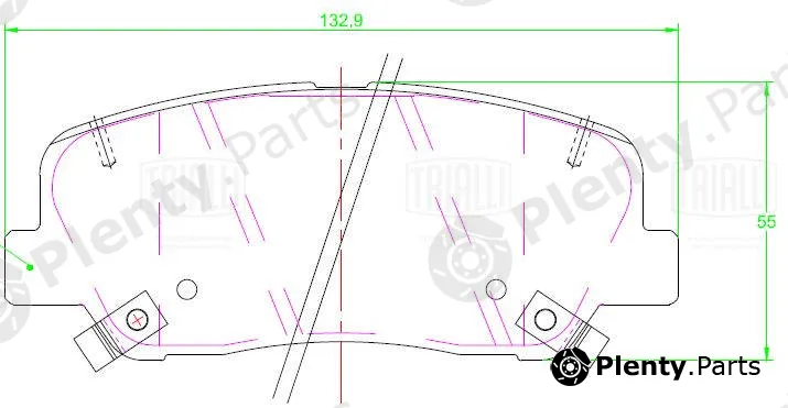 Trialli PF2306 — Brake Pad Set, disc brake
