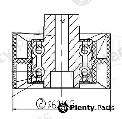 Trialli CM6188 — Deflection/Guide Pulley, timing belt