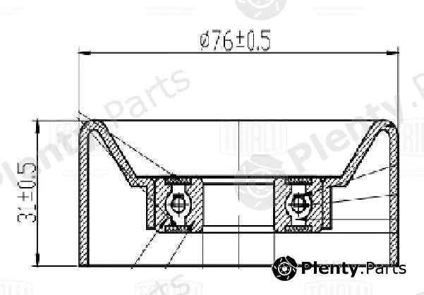 Trialli CM5759 — Deflection/Guide Pulley, V-ribbed belt