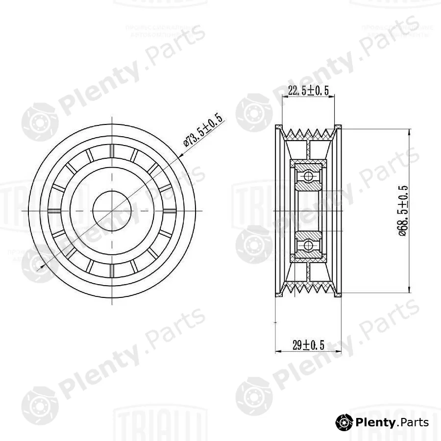 Trialli CM1006 — Belt Tensioner, V-ribbed belt