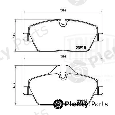 Trialli PF4185 — Brake Pad Set, disc brake