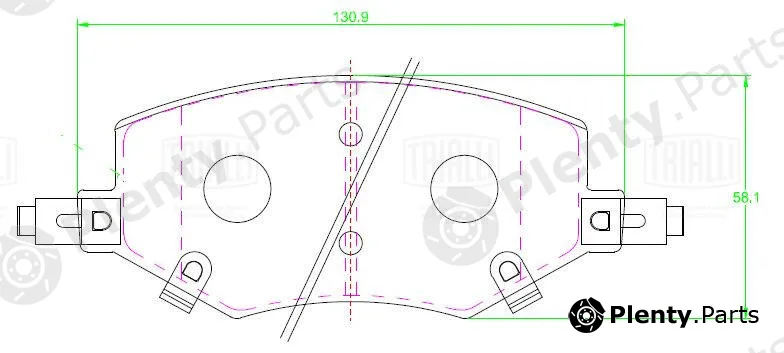 Trialli PF2328 — Brake Pad Set, disc brake